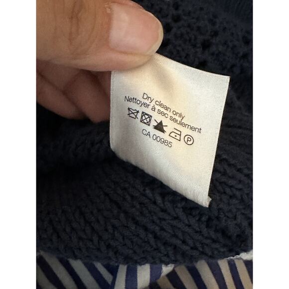 Veronica Beard Blue White Par Combo Sleeveless Sweater Size XS South Beach - Picture 7 of 10